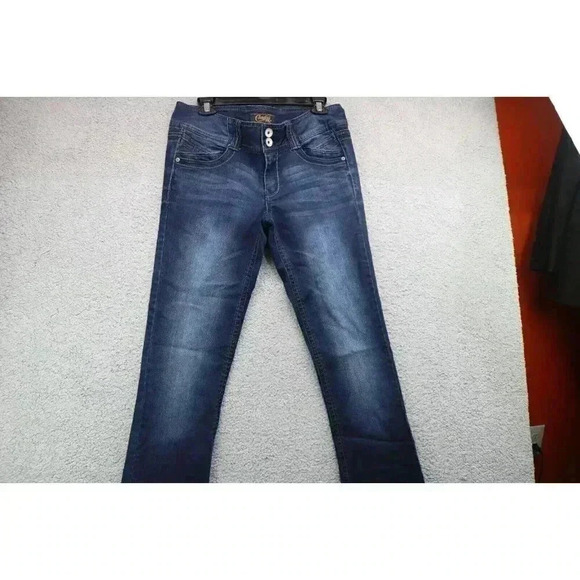 Women's Candie's Blue Jeans- Size 9 Juniors- Beaded Pockets - Picture 2 of 9
